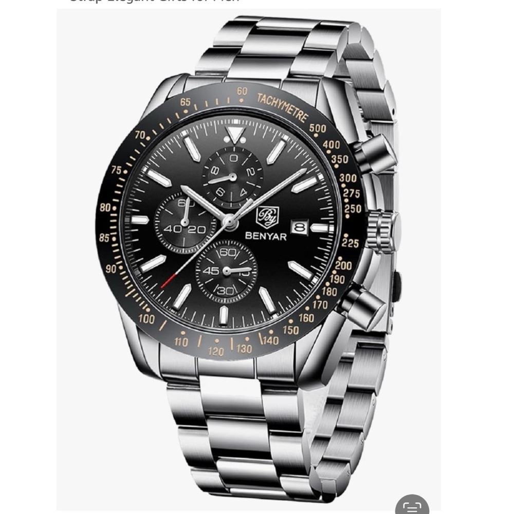 Amazon Benyar Analog Quartz Chronograph Waterproof Mens Watch